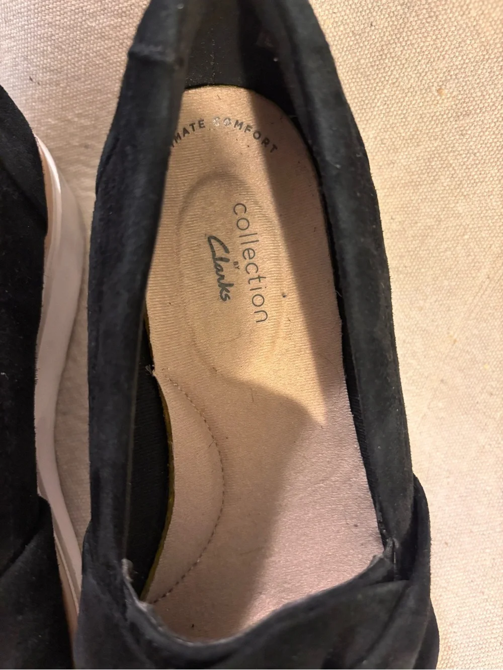 Clarks Black Suede Sharon Dasher Loafers